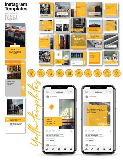 Delivery Service Instagram Templates design instagram post instagram stories post social media design template
