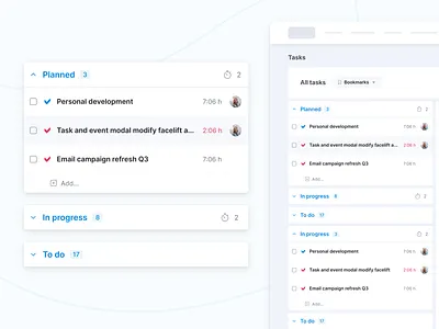 Task list dropdown concept concept desktop drawer list view productivity productivity app task list task management task management app task manager ui