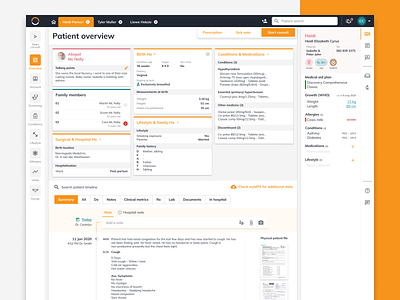 Patient Overview consult dashboard doctors app health healthbridge patient ui ux