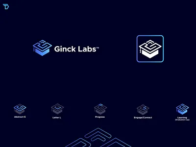 Ginck Labs brand design brand identity branding courses design education app education logo graphic design learning learning platform logo logo design logodesign platform vector