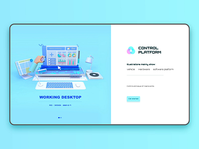 2021 3D Road data center 3d ae animation blue branding icon logo modern module typography ui ux