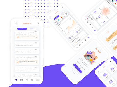 iKen Learning App - Parents App UI Design app design flat minimal ui ui ux ui design ux