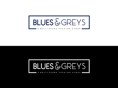 Blues & Greys logo branding design ui