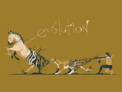 Evolution adobeillustrator animal artwork design digitalart digitalillustration drawing drawings ecology evolution human humanity illustration illustration art illustrator leopard mood poster vector zebra