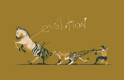 Evolution adobeillustrator animal artwork design digitalart digitalillustration drawing drawings ecology evolution human humanity illustration illustration art illustrator leopard mood poster vector zebra