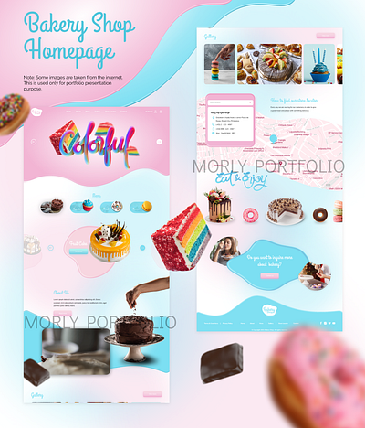 Bakery Shop Homepage bakery website graphic design homepage homepagedesign informative website ui ux design web design