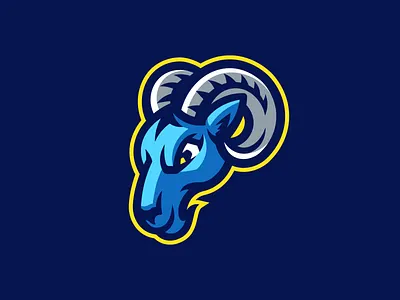 Ram branding design goat ibex logo mascot ram sport