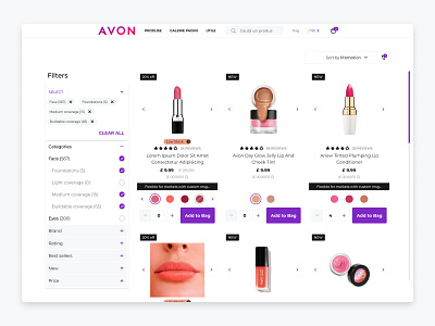 PLP Redesign ecommerce responsive ui ui design ux ux design webdesign