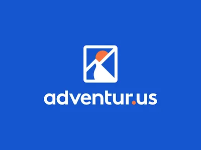 Adventurus Logo Design - Mountain, Mountains, Sun app appicon brand branding design icon icons landscape logo logodesign logotype loog lgoo lgo mark mountain mountains nature software sun symbol tech