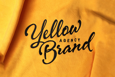 YellowBrand agency brand calligraphy cyril lettering logo typography yellow