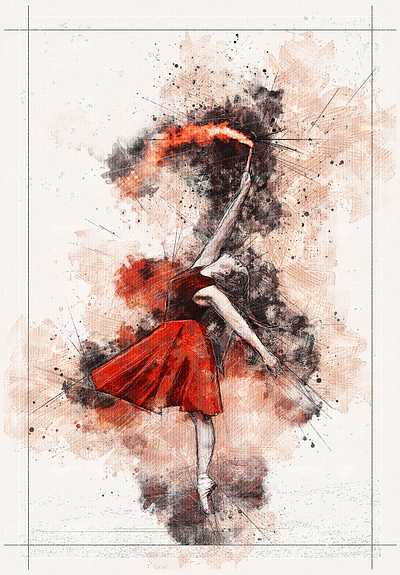 Animated Pencil Sketch FX - Photoshop Add-On abstract addon animated artwork brush color creative effect paint pencil soccer style template art design drawing modern photoshop professional sketch