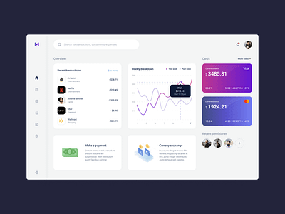 M Bank Concept Webaapp app bank clean design interface modern money ui ui design ux