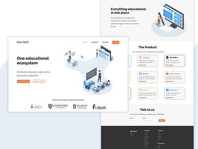 University platform landing page exploration education exploration landing design landing page landingpage saas university app