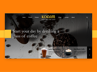 Coffee Shop UI Design ui ui design uiux uxdesign webdesign