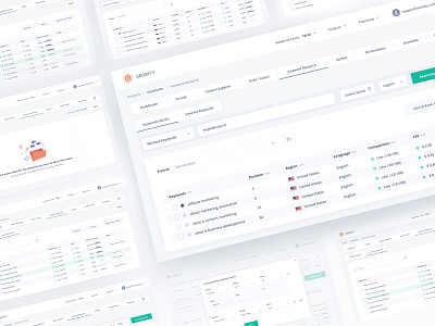 Seodity I Keyword Research app dashboard design ideas kerword keyword ideas keyword research keywords keywords tool phrases research se search seo tools seodity ui website