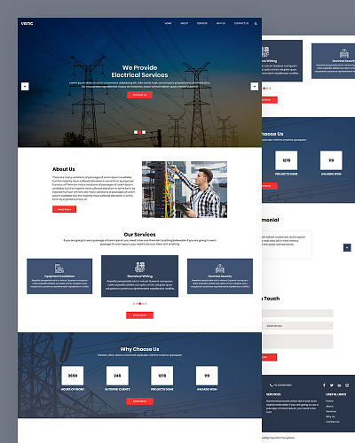 Vistic bootstrap business css electrical equipment installation html5 repairing responsive template wiring