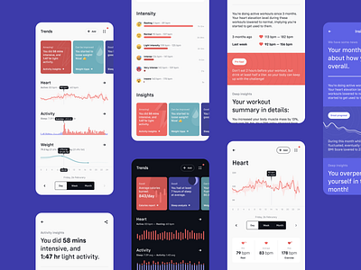 Insights - A holistic health monitoring app app design health app heart weight