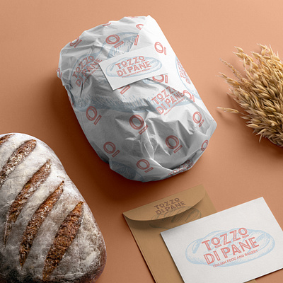 Tozzo di Pane - Italian food and Bakery bakery bakerylogo blue orange branding bread bread logo food logo food pack logodesign packaging pane simone checchia tozzo tozzodipane