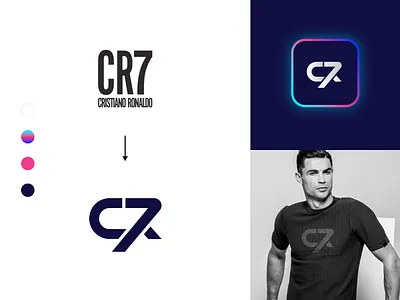 Redesign logo CR7 (Cristiano Ronaldo) branding clothing clothing logo cr7 cristiano ronaldo football future icons identity juventus logo logo love logodesign logodesignersclub logos logotype madrid minimal soccer sport