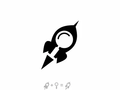 rocket logo app design logo