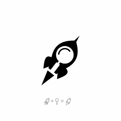 rocket logo app design logo