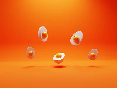 Elizabegg, Egna, Egward, Egbert and Freg 3d animation blender concept easter easter egg egg eggs gif low poly lowpoly nft nftart render