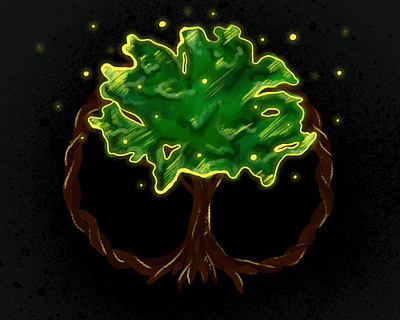 Magic tree adobe illustrator adobe photoshop decoration design illustration magic magical magician tree vector