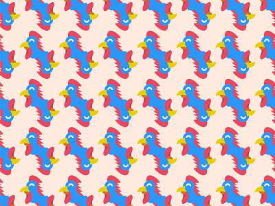 Pattern #8 | Pattern rooster art beige blue brown creative design graphic graphic design illustration paper pattern pattern art pattern design patterns rooster vector