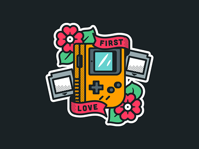 First Love first game gameboy illustration love nintendo sticker tattoo