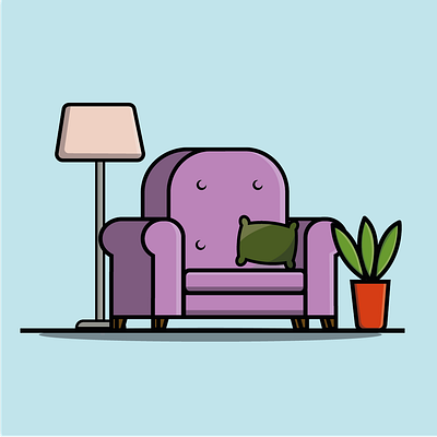 Home sweet home design furniture home illustration illustrator vector