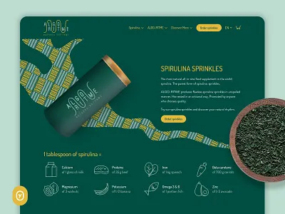 An inspirational webshop with African vibes african bright figmadesign green icons rythm sketchapp spirulina sprinkles ui ui design uidesign uiux ux vibes webdesign webshop website