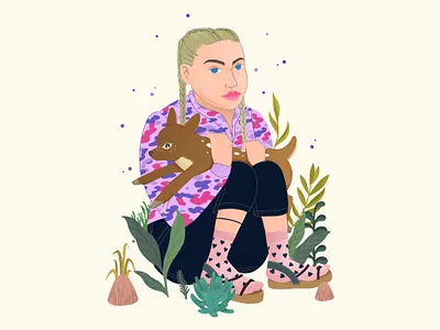 girl characterdesign design digitalart drawing finland finnish girly illustration portrait procreate