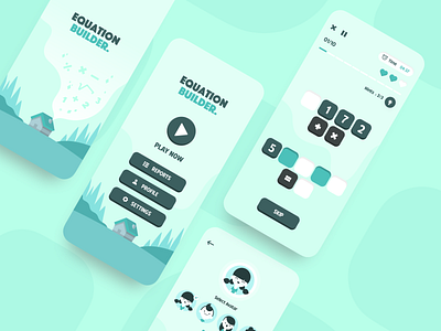 Equation Builder - Exciting Math Game for Kids app app design dribbble education education app game gameui mathematics minimal mobile app mobile app design mobile ui ui ui ux uiux ux ux design