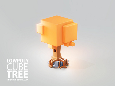 (Version 01) 3d Lowpoly Cube TREE model - Blender 3d 3d 3d art 3d artist 3d illustration 3d model 3d models 3d render colorful foliage game art game model illustration illustration art lowpoly modeling stylised tree tutorial vegetation workflow