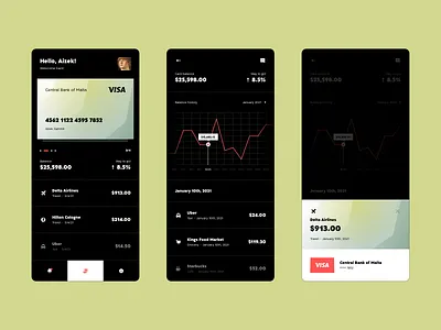 Mobile Banking App app app design application bank app banking concept design mastercard mobile app mobile design mobile ui ui uidesign ux visa