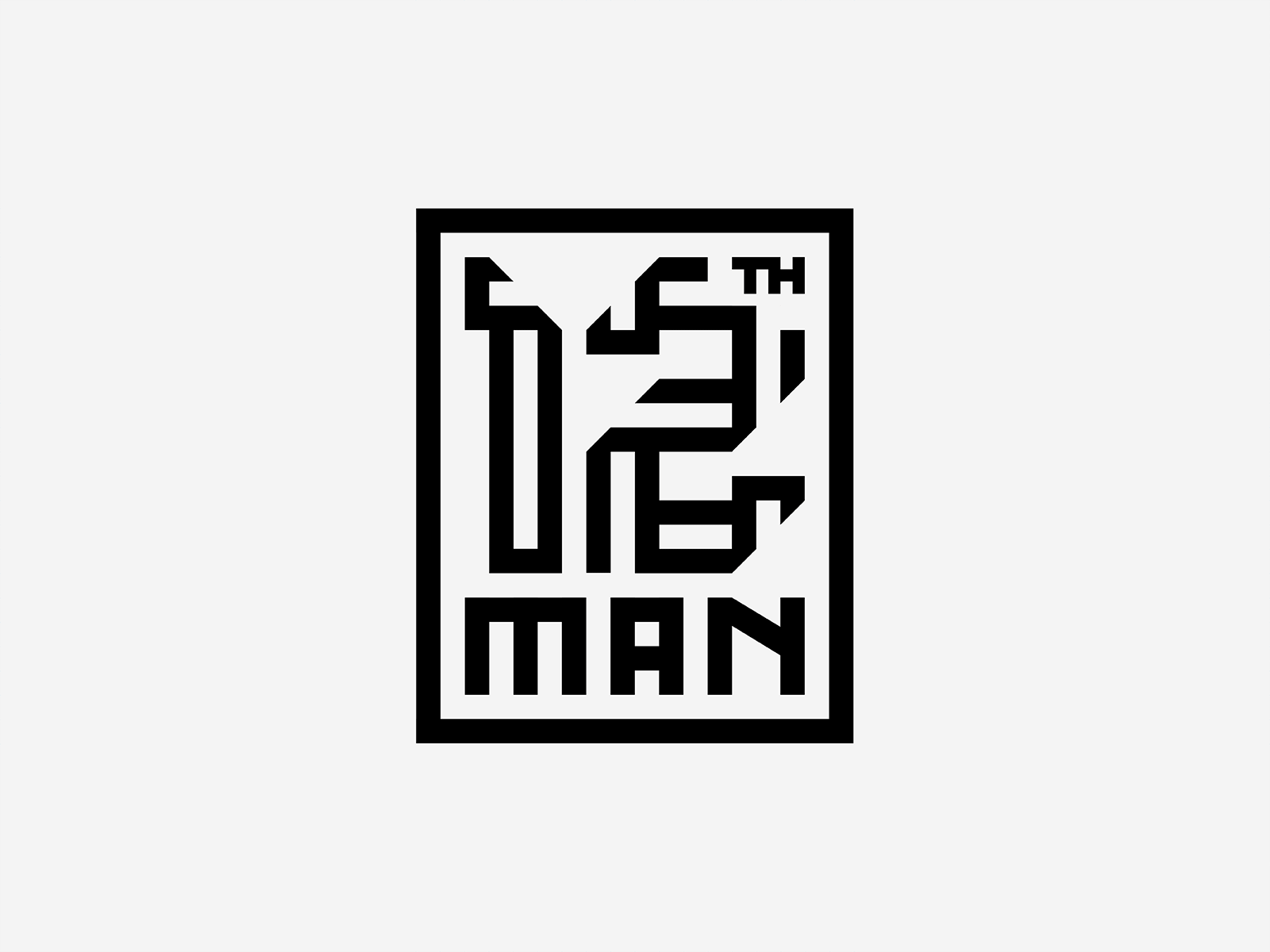 12th Man Clothing Label black clothing fashion football geometry grid icon label letter lettering lines logo monogram number soccer square stripe symbol typography vector