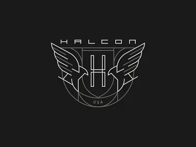 HALCON Badge badge brand branding eagle heritage illustration logo mark vector