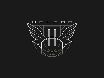 HALCON Badge badge brand branding eagle heritage illustration logo mark vector