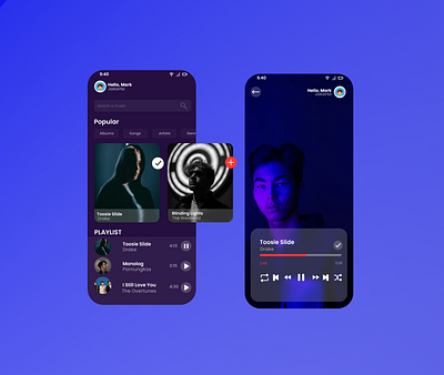 Addict music app branding design mobile app mobile ui typography ui ux