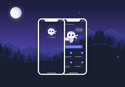 BienDormir app apple design illustration ios mobile app relaxation sleep ui uiux ux zen