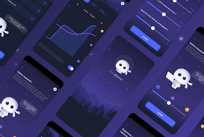 Bien Dormir app apple design illustration ios mobile app relaxing sleep ui uiux ux