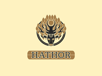 Hathor - 136/365 ancient badge black branding bull cow crest egypt goddess gods gold mythology symbol tree vector