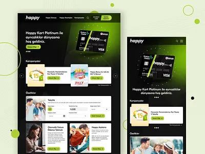 Happy Credit Card Microsite credit card happy responsive responsive design web web site webdesign