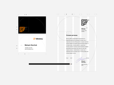 Glossy a4 brand business business card column contract cube design documents goldenratio grid logo grids letter logo pencil swiss systems text typography