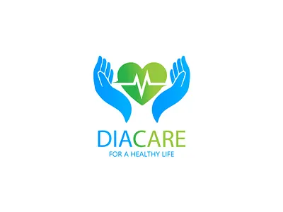 Diacare Logo brand identity branding design graphic design health helthcarelogo illustration logo luxury design minimal tshirtdesign