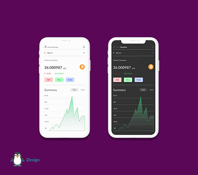 Crypto App app bitcoin crypto crypto wallet cryptocurrency figma fintech invest