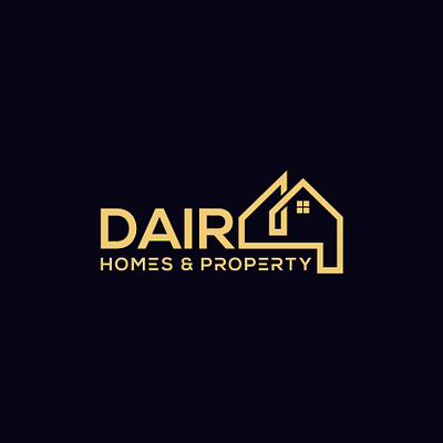 Dair Homes Property logo branding business logos custom logo eye cathing logo graphic design home logo modern logo professional logo real estate logo typography