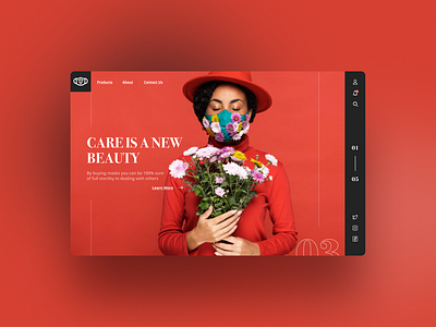 Covid Masks banner coronavirus covid mask covid19 dribbble ecommerce fashion protection quarantine shop shopping ui ui ux design web