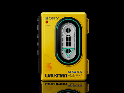 Sony Sports Walkman WM-F35: I 3d adobe after effects autodesk chaos group design designinspiration digitalart fusion 360 hard surface modeling hdr light studio photoshop v ray vray