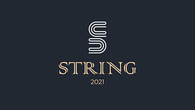 strings branding clean flat graphic design logo minimal simple strings vector